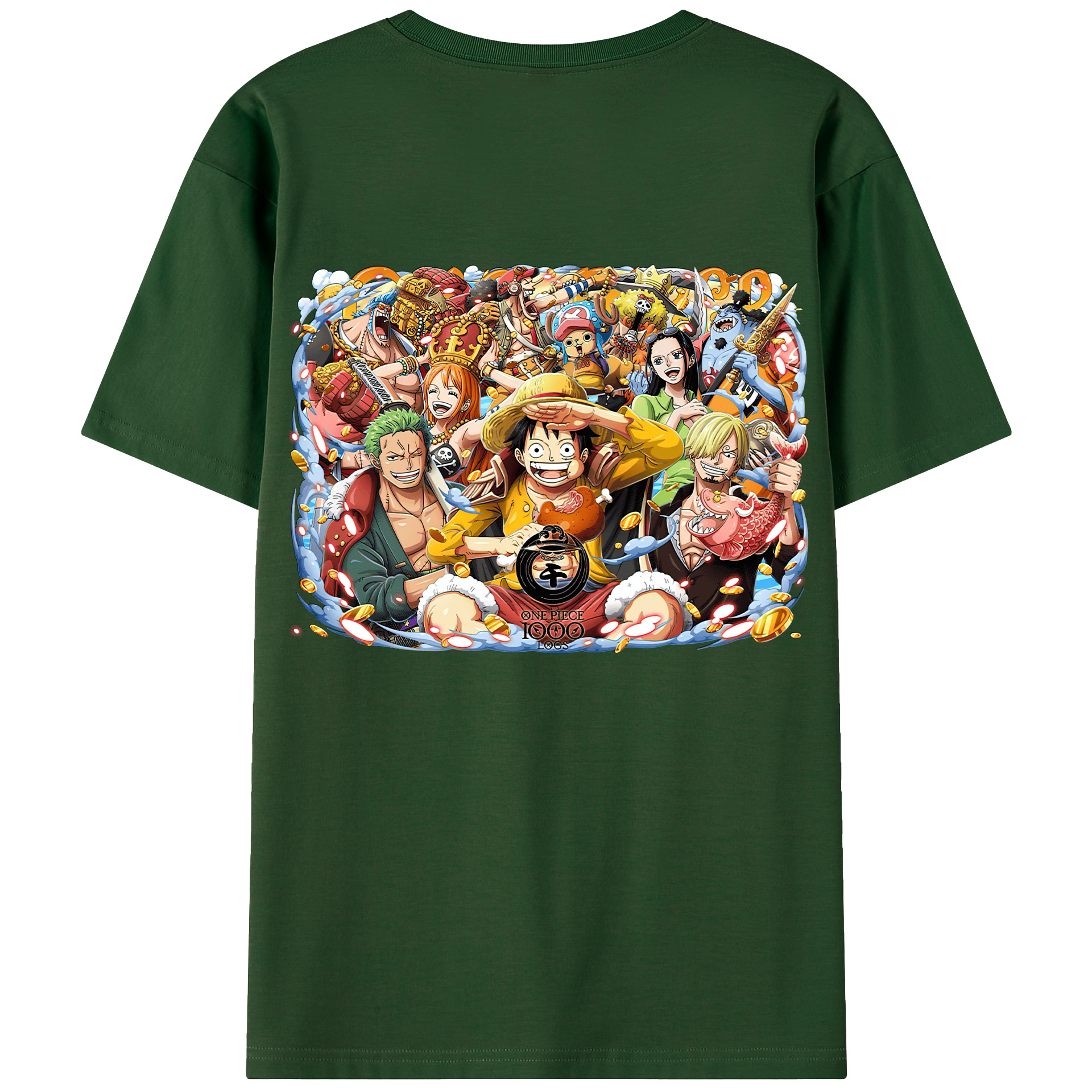 ワンピース モンキー・D・ルフィ ONE PIECE Monkey D. Luffy 綿100％半袖Tシャツ（背面プリント）